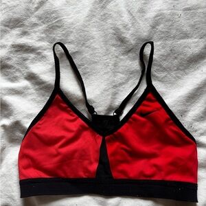 Nike Black and Coral Sports Bra